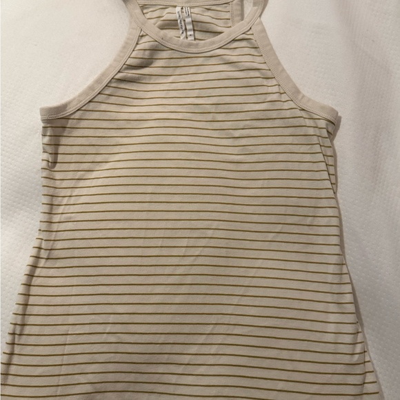 Anthropologie Tops - Anthropologie Cream and Gold Striped Tank
